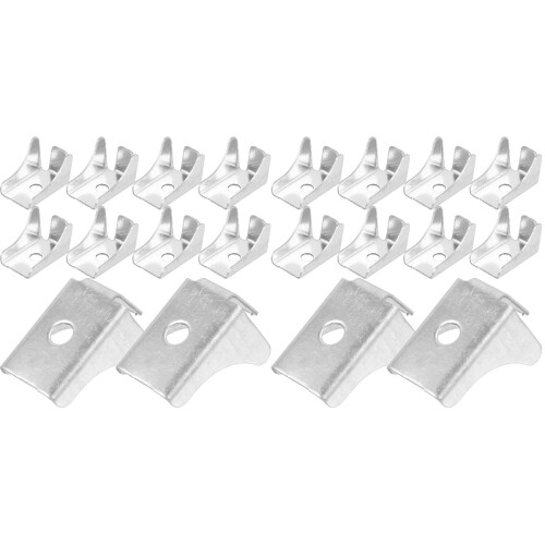20Pcs Heavy Duty Steel Shelf Support Clips Silver for Cabinets