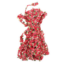 3Pcs Red Flower Lace Ribbon DIY Clothes Hat Accessory Wedding Craft