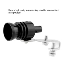 Universeller Auto-Turbo-Pfeife Auspuff aus Aluminium Schwarz