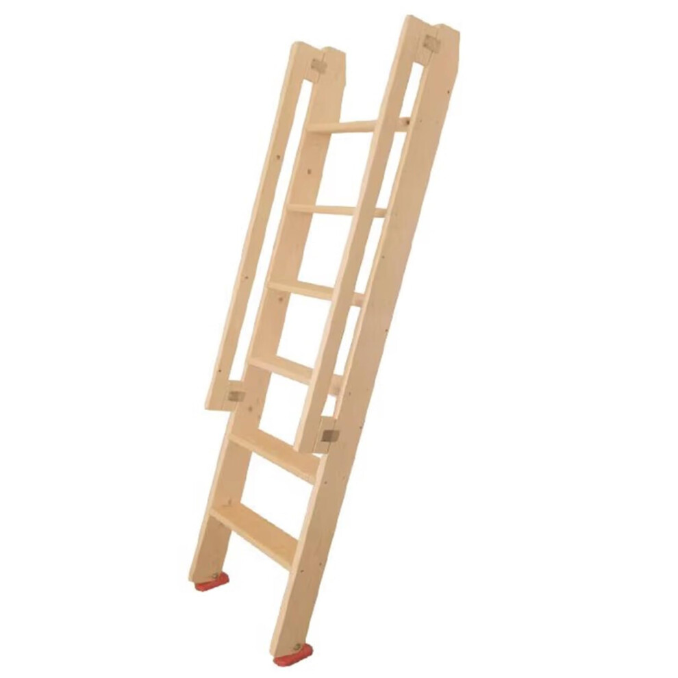 6.5Â3.2 Ft Wooden Bunk Bed Ladder With Safe Handrails, Wide Nonslip Steps, Replacement Loft Ladder For Rv Or Dorm 9351714597395