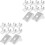 20Pcs Heavy Duty Steel Shelf Support Clips Silver for Cabinets 2