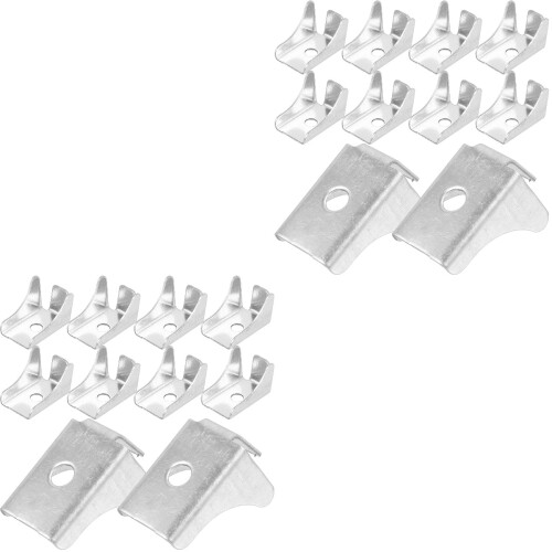 20Pcs Heavy Duty Steel Shelf Support Clips Silver for Cabinets 1