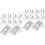 20Pcs Heavy Duty Steel Shelf Support Clips Silver for Cabinets 3