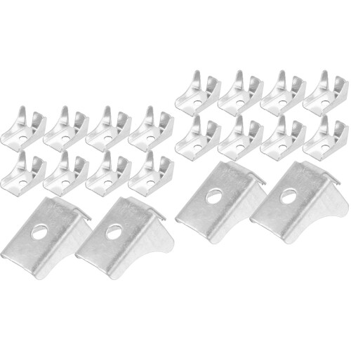 20Pcs Heavy Duty Steel Shelf Support Clips Silver for Cabinets 2