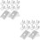 20Pcs Heavy Duty Steel Shelf Support Clips Silver for Cabinets 5