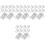 40Pcs Silver Metal Shelf Support Clips for Cabinets and Shelving 2