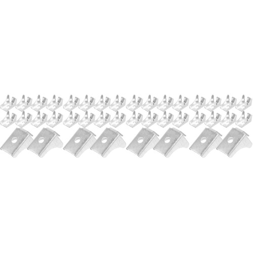 40Pcs Silver Metal Shelf Support Clips for Cabinets and Shelving 2