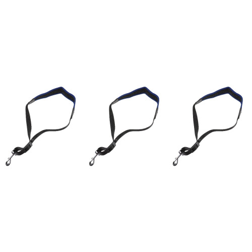 3Pcs Adjustable Saxophone Straps Blue Nylon Neck Strap with Metal Hook 2