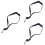 3Pcs Adjustable Saxophone Straps Blue Nylon Neck Strap with Metal Hook 5