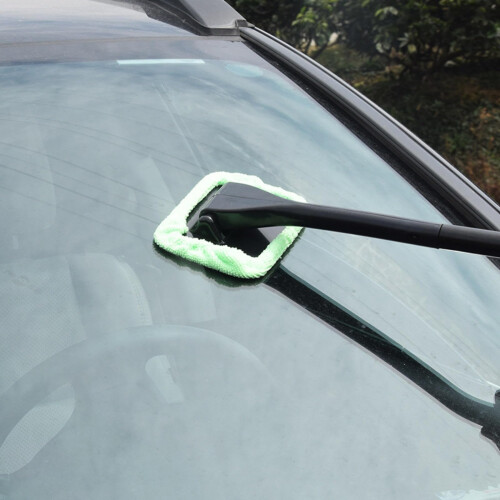 Car Windshield Cleaner with 360 Rotatable Head, Scratch Microfiber and Spray Bottle 2