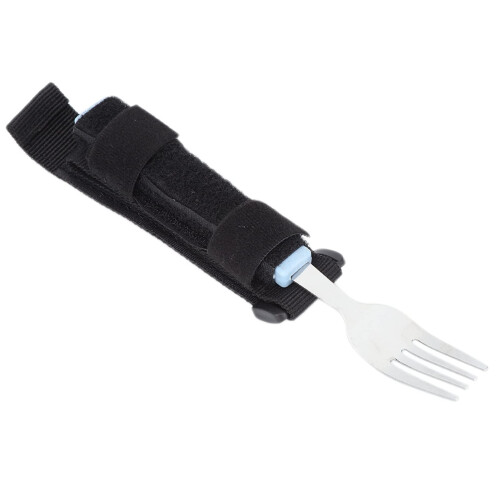 Adaptive Eating Utensils Set, Adjustable Strap Spoon Fork for Elderly, Non Slip Soft Grip Stainless Steel 2