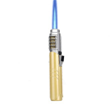 Butane Torch Lighter 1800C Windproof Jet Flame Refillable with Adjustable Flame and Safety Lock Gold