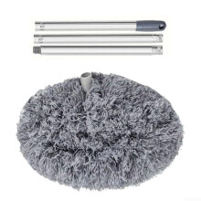 Ceiling Fan Duster with Extension Pole, Reusable Microfiber Head for Ceilings and Fan Blades (Gray)