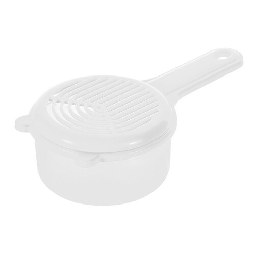 Fruit Strainer Bowl and Vegetable Colander with Handle, Fast Drain Design, Mesh Lid, MultiFruit Use