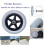 7 Inch Wheelchair Front Wheels, Solid PU Caster Set with 360 Smooth Rotation and Easy Installation 3