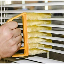 Blind Cleaner Tool, Mini Blind Duster Brush with TwisttoClean Roller for Venetian and Window Blinds, Washable Reusable Design, 1Pcs Yellow