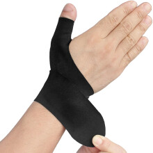 Ultra Thin Wrist Brace for Carpal Tunnel with Adjustable Compression and Ergonomic Thumb Support Black Right Hand
