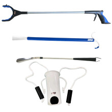 Mobility Aid Bundle with Reacher Grabber Tool, Long Handled Shoe Horn and Sock Aid Set for Seniors
