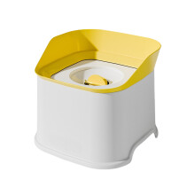 Slip Resistant Spill-Resistant Pet Dog Bowl Spill-Yellow 2000ml