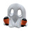 Pumpkin Skull Candle Stand Resin Craft For-White ghost 1