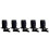 Long Service Plastic Metal Christmas Candle-5pcs black 1