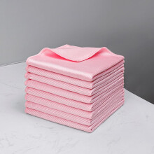 8pcs Pink Microfiber Cleaning Cloth 15.74''x15.74'' Lint  Streak Nano Towel for Glass Windows Mirrors