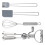 Pack of 4 Rotating Eggs Beater Set Hand Cranks Whisks Baking 1