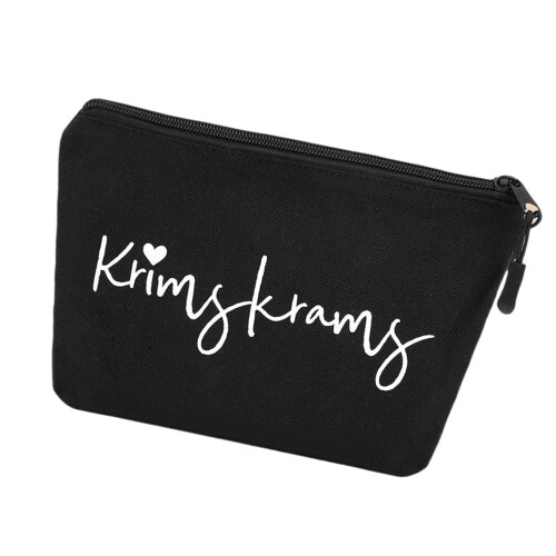 Large Capacity Canvas Makeup Bag Cosmetic Organiser-Black