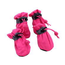 2 paar hondensokken voetenbedekking huisdier winterschoenen-Roze