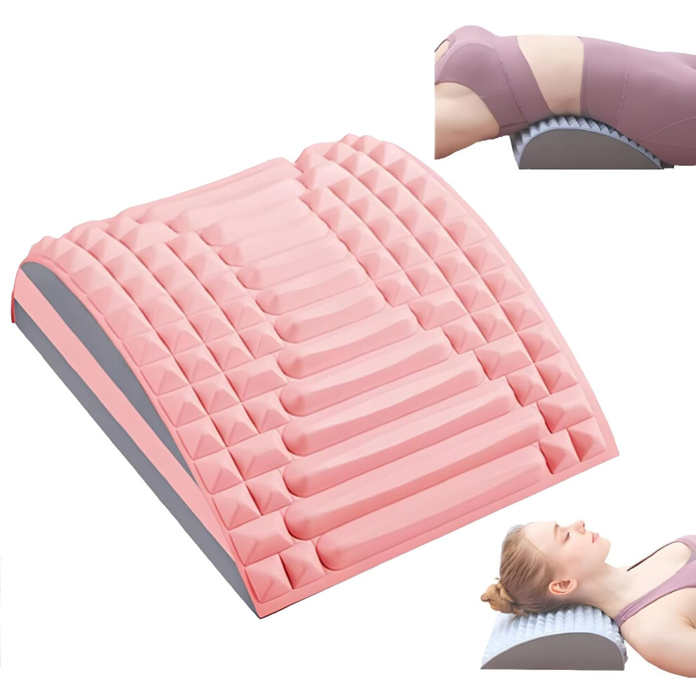 Back Stretcher for Pain Relief, Adjustable Neck and Back Stretcher with Ergonomic Arch Design