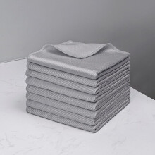 8pcs Microfiber Cleaning Cloth for Glass and Mirrors, Lint  Streak  Nano Towels Grey