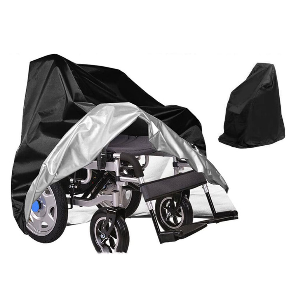 Black Waterproof Mobility Scooter Cover And Electric Wheelchair Protective Cover For Outdoor Rain And Dust Protection,