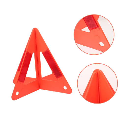 Reflective Warning Triangle with  Visibility Panels and Stable Tripod for Car Safety 1