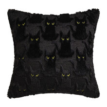 Zwarte katten getuft kussensloop unieke-Staande kat 450*450mm
