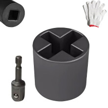Drill Jack Adapter and Scissor Jack Drill Converter for Quick Tire Change, HeavyDuty Steel, Easy Drill Attachment