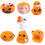Ensemble de 7 figurines fantomatiques de citrouille en résine, 1
