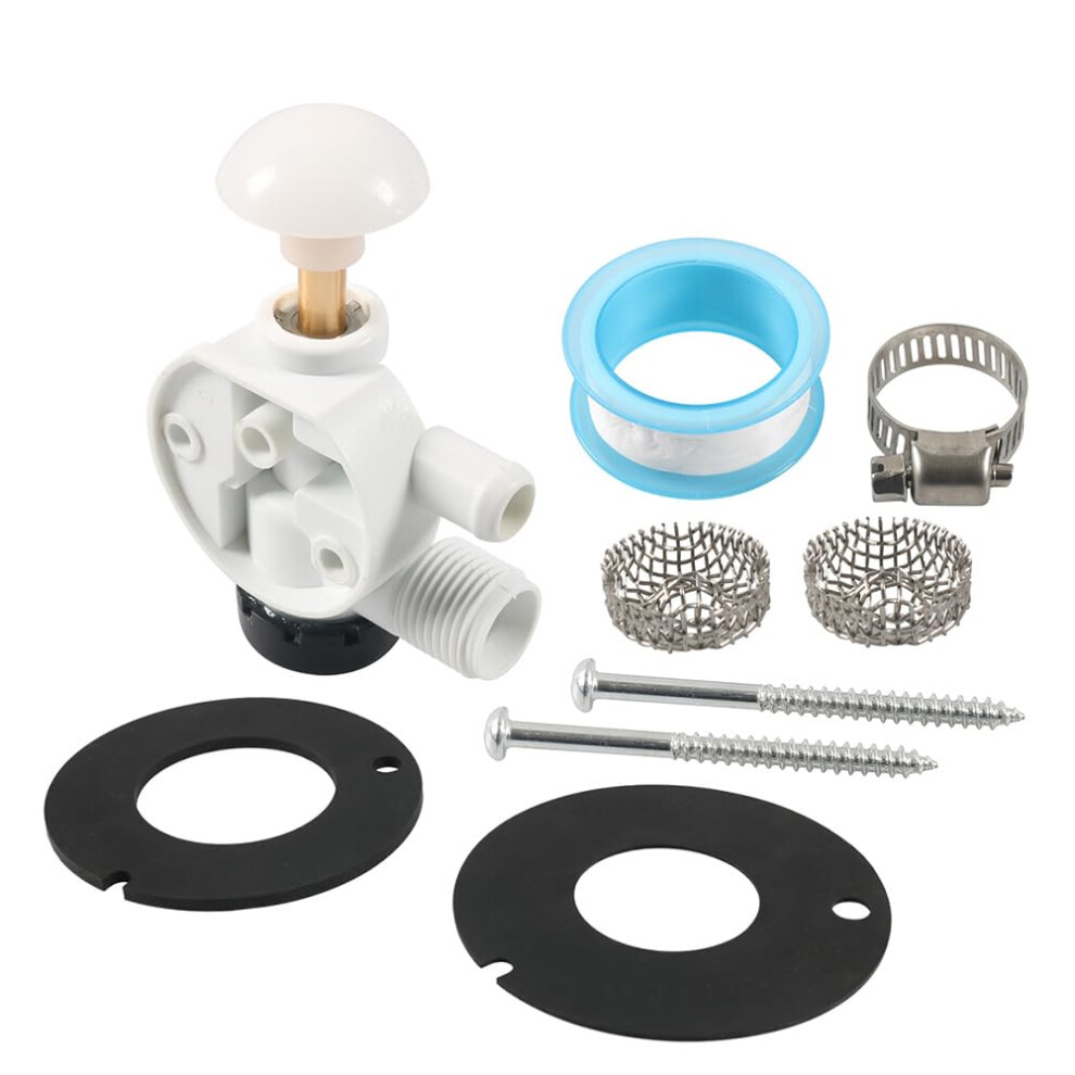 Rv Toilet Water Valve Assembly Replacement, Leakproof Durable Abs Parts For Dometic And Thetford Models 9771547972655