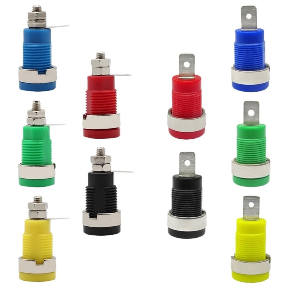 20Pcs 4Mm Banana Socket Connector Blue Panel Mount 32A Insulated Binding Post Terminal Set 9073542122128