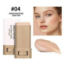 (04) Foundation Stick Beauty Balm Serum Boosted Skin Tint, Solid Tinted Moisturizing Serum Foundation Face Stick for Women
