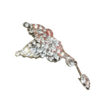 Delicate Butterfly Wing Rhinestones Earrings Bridal Fashion-9