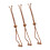 3Pcs Stainless Steel Pull Chain-rose gold Square pearl style1 1