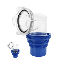 RV Sewer Hose Adapter with Clear 90 Elbow, LeakProof Seal, 4in1 Connector for Camper and Motorhome