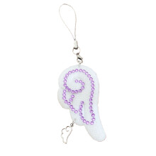 Porte-clés de Style tendance, Design d'aile-Lanière violette