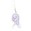 Porte-clés de Style tendance, Design d'aile-Lanière violette 1