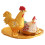 Practical Alloy Rooster Jewelry Display-Double chicken model 1