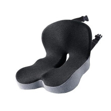 Coussin de siège ergonomique de Type L, avec-Gris foncé