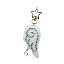 Porte-clés à breloque rétro, accessoire de-Boucle de porte bleue