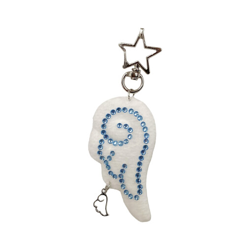 Porte-clés à breloque rétro, accessoire de-Boucle de porte bleue