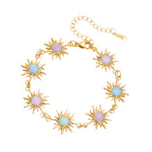 Lovely Sunflower Necklace Chain Bracelet Stainless-Bracelet