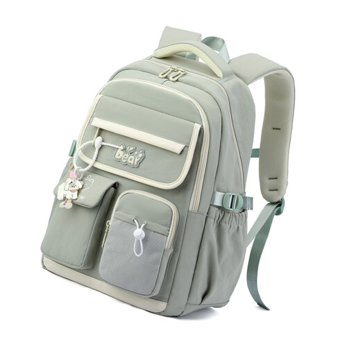 Travel Friendly Backpack Practical Book Bag For-mint green